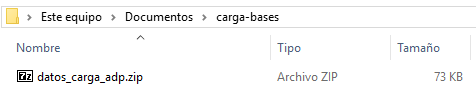  Carpeta con archivo .zip.