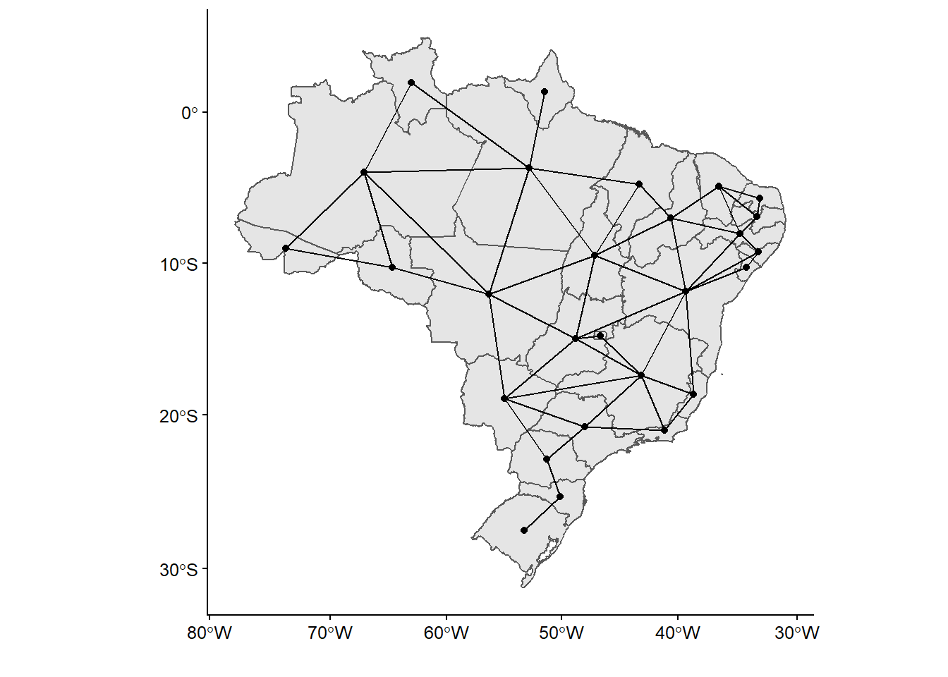  El criterio Rook de vecindad en Brasil
